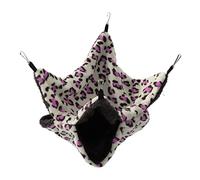 QWUUYEC Cama Hamaca para Pequeños Animales, Doble Capa, 30x30 cm, y Arctic Velvet, Rosa con Parches - Espacio Amplio, Fácil Instalación, Ideal para Hámster, Chinchilla y Ardilla (Manchas Rosas)
