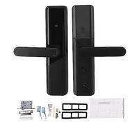 QWUUYEC Cerradura Inteligente de Puerta con Huella Digital, Seguridad Avanzada, Múltiples Métodos de Desbloqueo, Para Oficina y Hogar - Alta Protección, Diseño Moderno, Ideal para