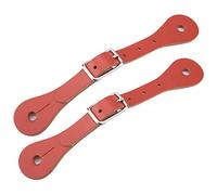 QWUUYEC Correa para Espuelas de Cuero Genuino, Accesorios de Equitación Hechos a Mano, 1 Par, Ajustable con Hebilla Metálica - Durabilidad y Comodidad, Diseño Elegante, Ideal para (Marrón)