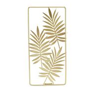 QWUUYEC Decoración de Pared Hoja de Metal Dorada, Elegante, Resistente y Duradera, 29.5x14.5cm - Ambiente Sofisticado, Diseño Único, Ideal para Hogar y Oficina