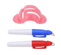 QWUUYEC Dispositivo de Dibujo de Líneas para Golf, Marcador de Plantillas para Pelotas, 3 Líneas Triple Track, Portátil y Preciso - Alineación Fácil, Diseño Ultrafino, Uso en Campo y (Rosa)