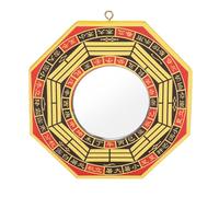 QWUUYEC Espejo cóncavo tradicional chino Bagua de madera de 6 pulgadas para el hogar y la suerte, invitando a la riqueza, protección Sha, colgante al aire libre (espejo cóncavo de 6 pulgadas)