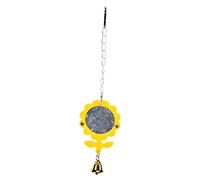 QWUUYEC Espejo para Pájaros Antimordeduras, Juguete Seguro con Cascabeles, Acrílico y Metal, 31 cm - Resistente y Atractivo, Reduce Soledad, Ideal para Periquitos y Loros