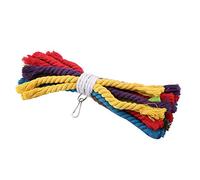 QWUUYEC Juguete Colgante para Loro, Cuerda de Algodón Multicolor, 23.5 cm para Mordisqueo y Masticación - Seguro y Fácil de Colocar, Estimula y Previene el Aburrimiento en Pájaros