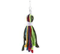 QWUUYEC Juguete de Cuerda de Algodón Multicolor para Pájaros, 30cm, Mordedor para Loros Pequeños y Medianos - Antiestrés, para Lima Pico, Fácil Instalación en Jaula