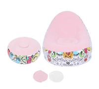 QWUUYEC Sofá Inflable Portátil, Sillón Cómodo con Reposapiés, Rosa, 116x98x83cm - Diseño Ergonómico, Material Suave y Resistente, Ideal para Salón y Exterior (116 * 98 * 83cm)