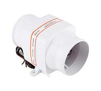 QWUUYEC Soplador de Aire para Sentina 4 Pulgadas, Ventilador Eléctrico Marítimo DC 12V, 270 CFM, Blanco - Alta Eficiencia, Resistente a la Corrosión, Ideal para Compartimentos de Motor y