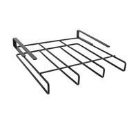 QWUUYEC Soporte Bajo Gabinete de Acero al Carbono, Organizador Colgante para Cocina, Ahorro de Espacio, 25x25cm - Estructura Resistente, Instalación Sin Taladro, Versátil para Tablas y