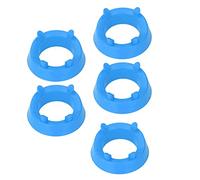 QWUUYEC Soporte para Balón Redondo 5 Piezas, Exhibidor de Pelotas de Plástico, Compatible con Fútbol, Baloncesto y Vóleibol - Durable y Multiusos, Ideal para Exhibición y Entrenamiento (Azul)