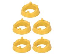 QWUUYEC Soporte para Balón Redondo 5 Piezas, Exhibidor de Pelotas de Plástico, Compatible con Fútbol, Baloncesto y Vóleibol - Durable y Multiusos, Ideal para Exhibición y Entrenamiento (Amarilla)