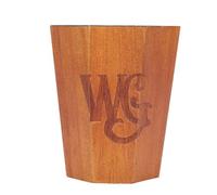 QWUUYEC Taza de Whisky de Madera Hecha a Mano, Capa Interior Carbonizada, Taza de Madera de Caucho Negro, 5,8x9,1x7,9 cm - Artesanía Única, Mejora Sabor y Retención de Temperatura (GT)
