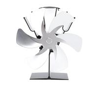 QWUUYEC Ventilador de Estufa Vertical 6 Aspas, Ventilador Térmico de Calor, Circulación Rápida con Mango, Ventilador para Estufa de Leña, Carbón o Aceite, Negro - Energía Ecológica, (Pago)