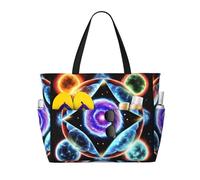 QWVBN Bolsa de viaje Cosmic Stars Beach, ligera y reutilizable, adecuada para viajes familiares, gimnasio y aventuras al aire libre.