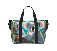 Qwvbn Bolso cruzado de viaje con dos estampados de koalas felices, cómodo, ligero e impermeable, adecuado para viajes y uso diario.
