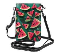 Qwvbn Dream Watermelon - Bolso cruzado de piel con solapa, suave e impermeable, se puede utilizar como cartera, con una correa de hombro desmontable.
