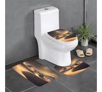 Qwvbn Juego de 3 alfombrillas antideslizantes de 24 x 16 pulgadas, estampado del desierto del Sahara, absorbente y duradero para su uso en baños e inodoros.