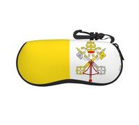 Qwvbn La bandera del Vaticano ultraligera y práctica funda suave para gafas protege gafas, gafas de sol, gafas de lectura, etc. de arañazos.