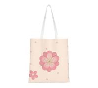 Qwvbn Las bolsas de lona de Little Pink Cherry Blossoms son reutilizables y adecuadas para ir de compras, ir a la escuela, ir al trabajo, etc.
