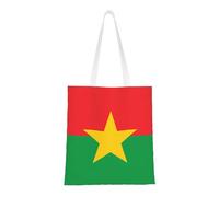 Qwvbn Las bolsas de lona Flag Of Burkina Faso son reutilizables y adecuadas para ir de compras, ir a la escuela, ir al trabajo, etc.