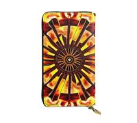 Qwvbn Turning The Flame Prints - Cartera larga de cuero para guardar cheques de efectivo y teléfonos celulares, adecuada tanto para hombres como para mujeres.