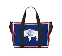Qwvbn Wyoming State Flag Prints Bolso cruzado de viaje cómodo, ligero e impermeable, adecuado para viajes y uso diario.