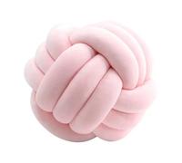 QWWQYDY Cojin Nudos Cojín con Nudo de Mano for sofá, Almohada Redonda Hecha a Bola Anudada, Ropa Cama for Coche, rellena, cojín for Silla Sala Estar, decoración del hogar(Light Pink,Diameter 20cm)