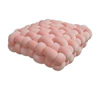 QWWQYDY Cojin Nudos Cojín Cuadrado Anudado, Almohada de Peluche estética, Silla Oficina, Felpa Decorativa, cojín Hecho a Mano con Nudo for Dormir en la Espalda(Pink,30x50x12CM)