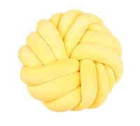 QWWQYDY Cojin Nudos Cojín Redondo Anudado Bola diseño Trenzado Transpirable Suave Nudo Almohada Redonda Hecha a Mano Cojines Suministros for el hogar(Yellow)