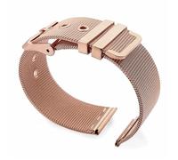 QWWQYDY Correa MetáLica Para Reloj Correa de reloj milanesa de malla de 0,4 mm, 18 mm, 20 mm y 22 mm, de acero inoxidable, con hebilla de pasado(Rose Gold,22mm)