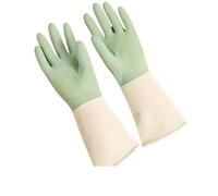 QWWQYDY Guantes Cocina 1 Piece Of Waterproof Latex Kitchen Gloves (rubber Gloves) In Mint Green, Suitable For Dishwashing, Cleaning And Household Use(M)