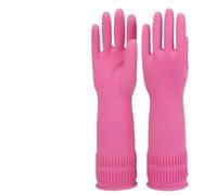 QWWQYDY Guantes Cocina 1Pair Dishwashing Cleaning Silicone Rubber Gloves Dish Washing Glove Scrubber For Household Kitchen Clean Tool(L)