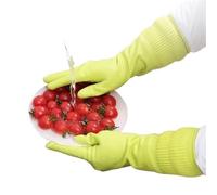 QWWQYDY Guantes Cocina Dishwashing Cleaning Rubber Gloves Dish Washing Glove Scrubber For Household Kitchen Clean Tool(Yellow,S)