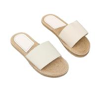 QWWQYDY Sandalias Mujer Chancletas planas suelas suaves cómodas del desgaste antideslizante de la tendencia de las mujeres(41)