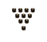 QWWQYDY Tacos De Billar 10Pcs Billiard Cue Screw-On Tips Pool Cue Stick Head 10/11/12/13.0MM Snooker Accessories Replaceable Pool Cue Tips Black 8(11MM)