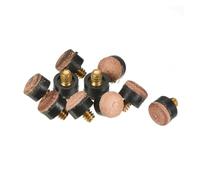 QWWQYDY Tacos De Billar Screw-on Pool Cue Tips, 30 Pack Billiard Cue Tips Snooker Billiard Supplies Pool Stick Tips Replacement Accessories, Brown(11mm Dia)