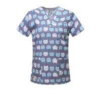 QWWQYDY Uniforme Enfermera Camisetas de Uniforme médico for clínicas veterinarias, hospitales, enfermería, odontología, cirugía(Color 2,S)