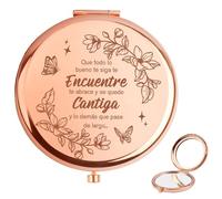 QWZify Espejo Compacto De Regalo para Hija Regalos para Madres Regalo Dia De La Madre Regalos Originales para Mujer Mama Amiga Hermana Abuela Regalo Cumpleaños Mujer Espejo Maquillaje