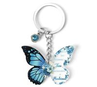 QWZify Regalo Tia Navidad Llaveros de Acrílico Solo Las Mejores Tías Ascienden a Madrinas, Regalos para Tia Llavero Tía Regalos para mi Tía Regalo Madrina Llavero Acrílico Original Mujer