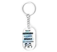 QWZify Regalos Hermano Navidad Regalo para Hermano, Llaveros de Acrílico Regalos Originales para un Hermanos Acrílico Llaveros Originales Regalo Cumpleaños Hombre Llavero Navidad Presentes de Natal