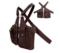 Qxcmuan Bolso Doble Hombrera - Bolso De Antirrobo De Cuero Sintético, Oculta Ajustable Para Hombre Y Mujer, Cartera Segura Para Viajes Y Deporte, Para Viaje Trabajo Pasaporte Escuela