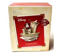 QXD5047 Steamboat Willie Walt Disney Mickey Mouse 2003 Hallmark Keepsake Sound and Motion Ornamento