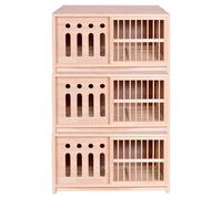 Qxdgoal Jaula Grande para Palomas, Jaula para Pájaros con Puerta Corrediza De Madera Maciza, Caja Nido para Palomas para Exteriores con Puerta A Prueba De Luz, Bandeja Extraíble(35.4IN*3)