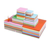 QXDZSW - 100 piezas de papel cuadrado de origami de doble cara, papel plegable de color sólido, multicolor, para niños, hecho a mano, decoración de manualidades