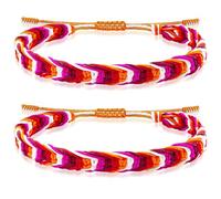 QXDZSW - 2 pulseras de arco iris para mujeres y hombres, bisexuales, lesbianas, transgénero, pansexual, no binario, asexual, fluido de género, Nailon