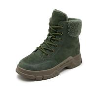 QXDZSW - Botas de nieve para mujer, zapatos de invierno, antideslizantes, planas, talla grande, botas de tobillo para mujer, Green, 39.5 EU