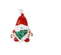 QXDZSW - Broches clásicos de Navidad con diamantes de imitación de Papá Noel, para mujer, esmaltados, para oficina, fiesta, amigo, accesorios de joyería, Metal