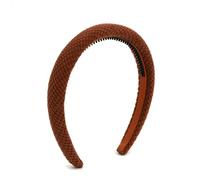 QXDZSW - Diadema de pelo a cuadros para niñas, con lazo grande, acolchada, accesorios para el pelo, diadema