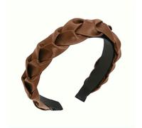 QXDZSW - Diademas de cuero trenzado sólido trenzado, diademas anchas para el cabello para mujeres y niñas, accesorios antideslizantes para el cabello