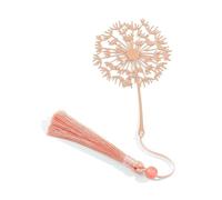 QXDZSW - Marcapáginas de flores doradas, herramientas de marcador de página de margaritas de diente de león, herramientas de acero inoxidable, borlas de literatura, amantes de la lectura