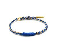 QXDZSW - Pulsera trenzada a mano con cuentas de cuerda de la suerte, para parejas, amistad, coloridas, joyería étnica, Nailon